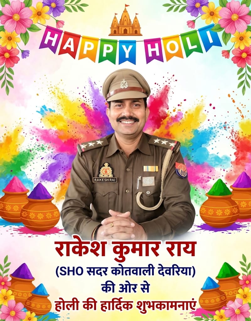 होली शांति और सौहार्द का पर्व,हुड़दंग कत्तई बर्दाश्त नहीं : प्रभारी निरीक्षक राकेश कुमार राय