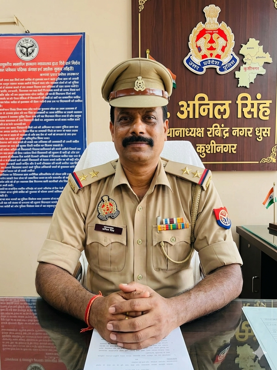 नवागत थानाध्यक्ष अनिल सिंह ने संभाली रबिंद्र नगर धुस की कमान
