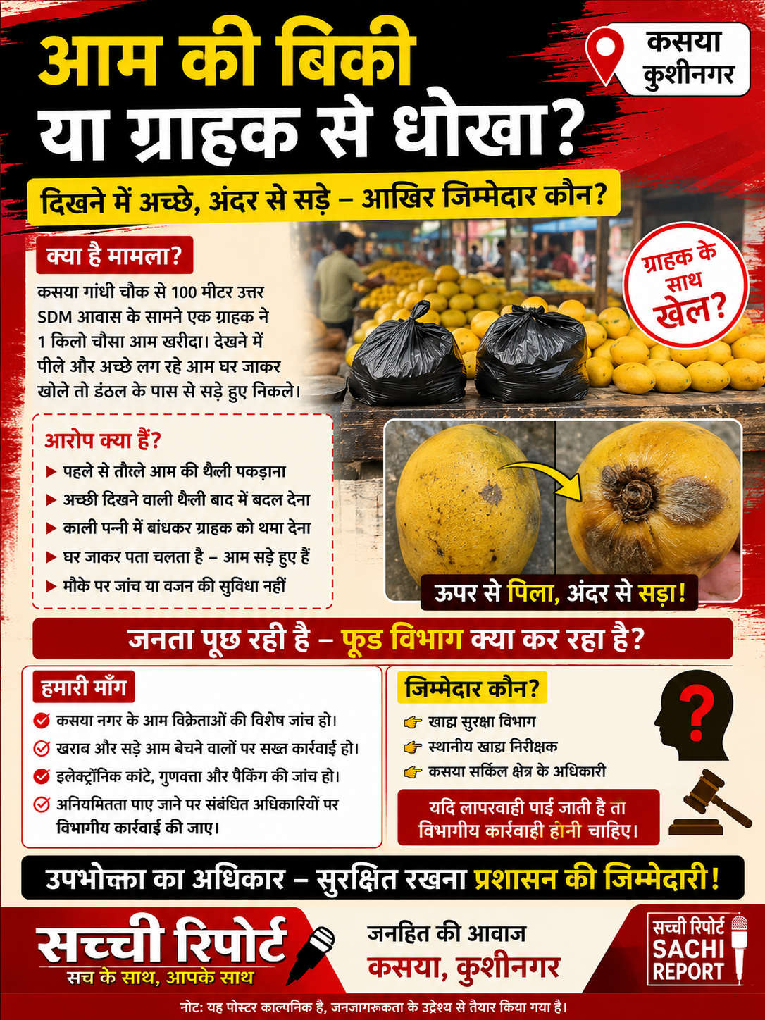 जनहित का सवाल: आखिर खाद्य सुरक्षा विभाग की निगरानी कहाँ है?